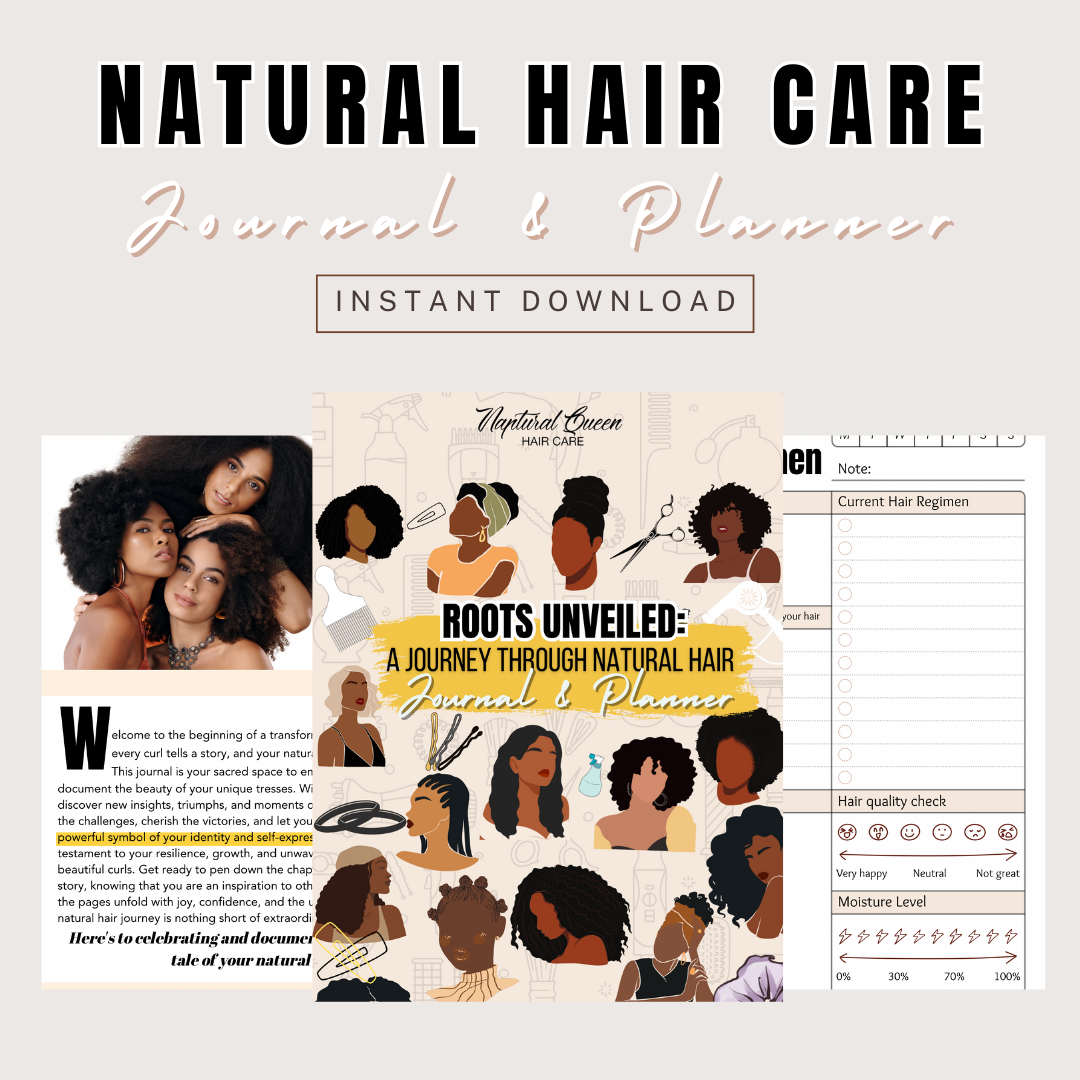 ROOTS UNVEILED: A Journey Through Natural Hair Journal & Planner- digital